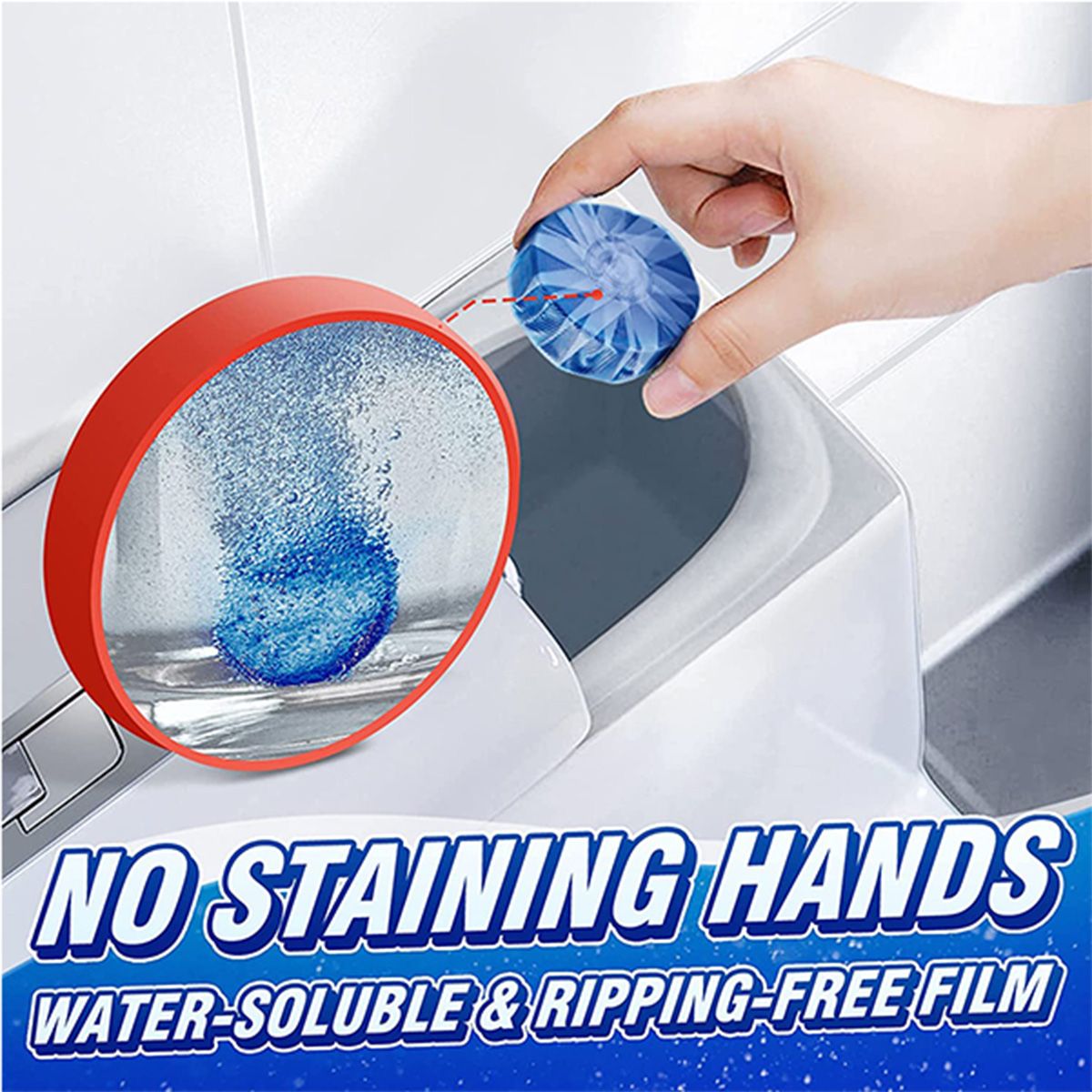 6/24 12/48 Packs Toilet Bowl Cleaner,Toilet Cleaner With Deodorizing Fragrance,Multi-Function Automatic Toilet Cleaner,Toilet Deodorant,Yellow stain And Odor Removal, Deep Cleaning Toilet Tablets