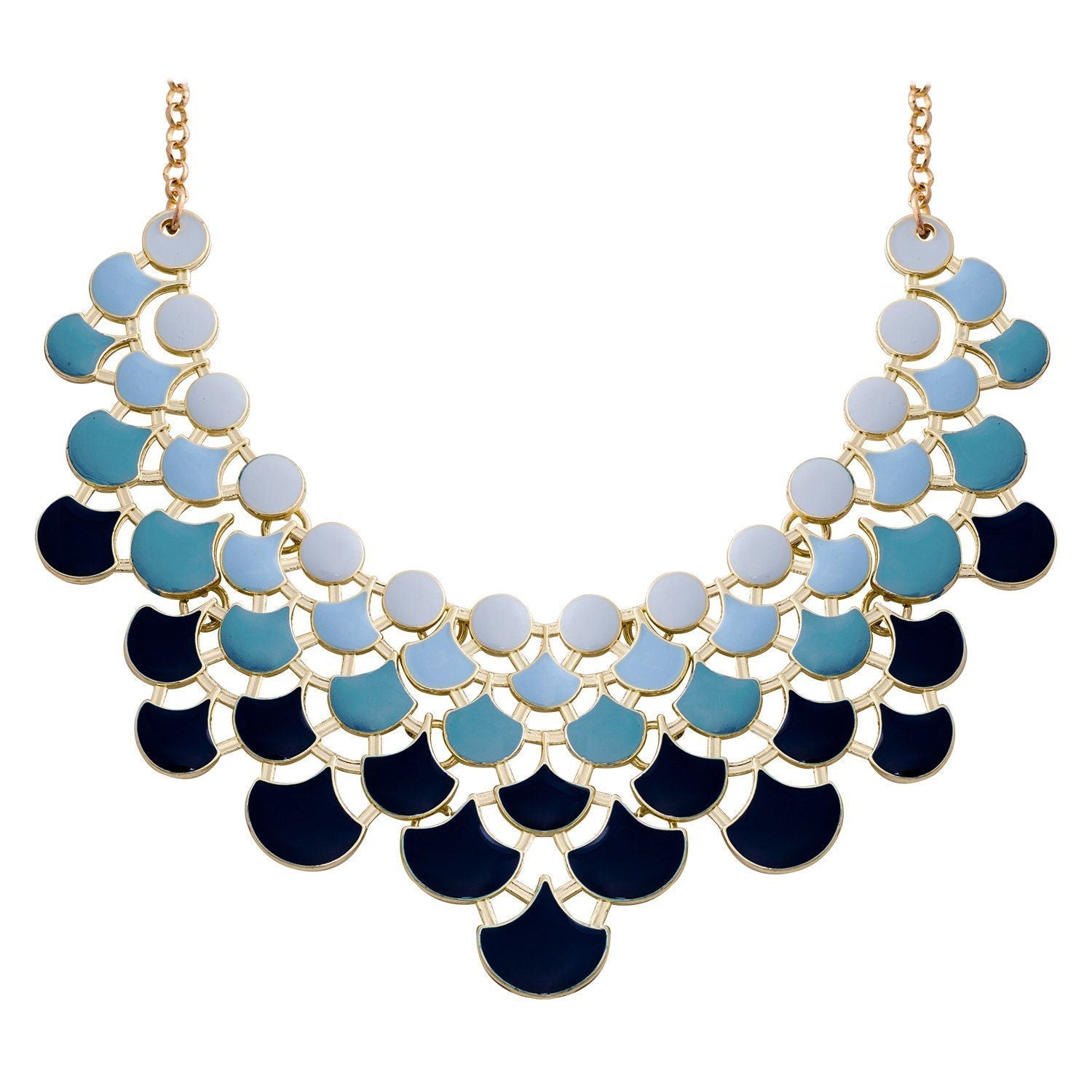 Jane Stone Fashion Statement Collar Necklace Vintage Openwork Bib Costume Jewelry