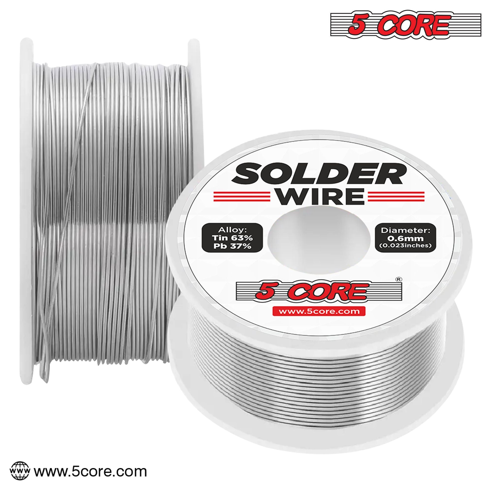 63/37 Rosin Core Solder Wire - 50g Tin/Lead Alloy for Precision Soldering