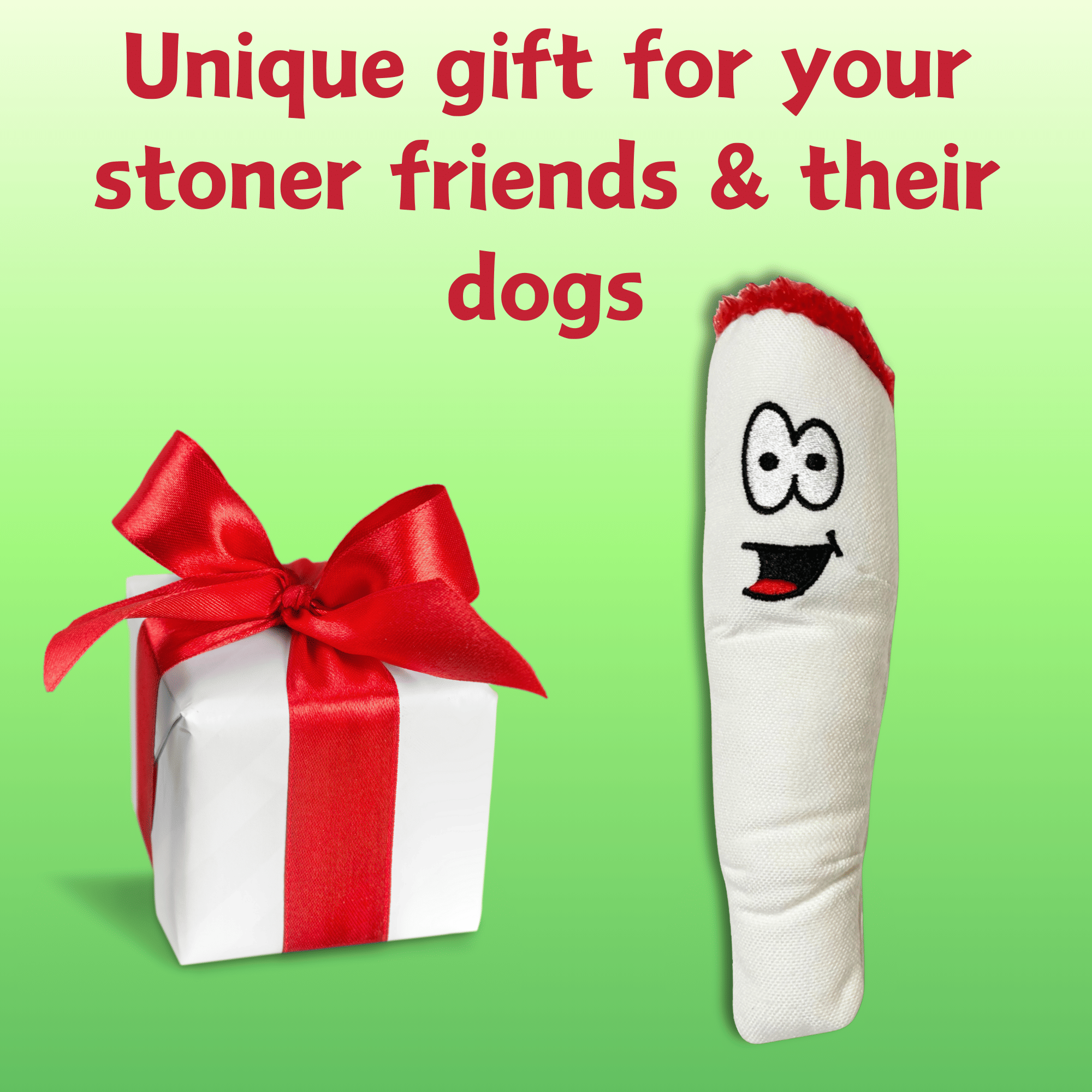 My Name is Jay, Cute Stuffed Parody Joint Dog Toy, Funny Squeaky Weed Toy, Cool Plush Novelty 420 Gift for Pets & Their Owners, Sized for Puppies & Small, Medium & Large Breeds, Fetch & a Photo Prop