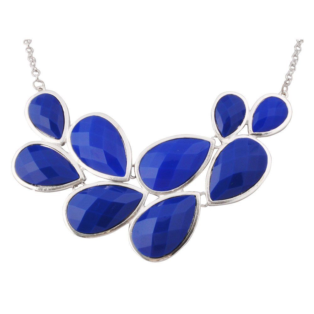 Jane Stone Fashion Statement Collar Necklace Vintage Openwork Bib Costume Jewelry