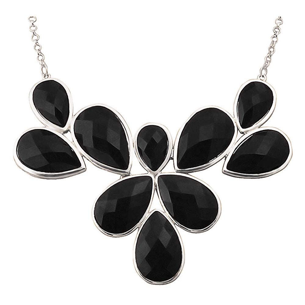 Jane Stone Fashion Statement Collar Necklace Vintage Openwork Bib Costume Jewelry