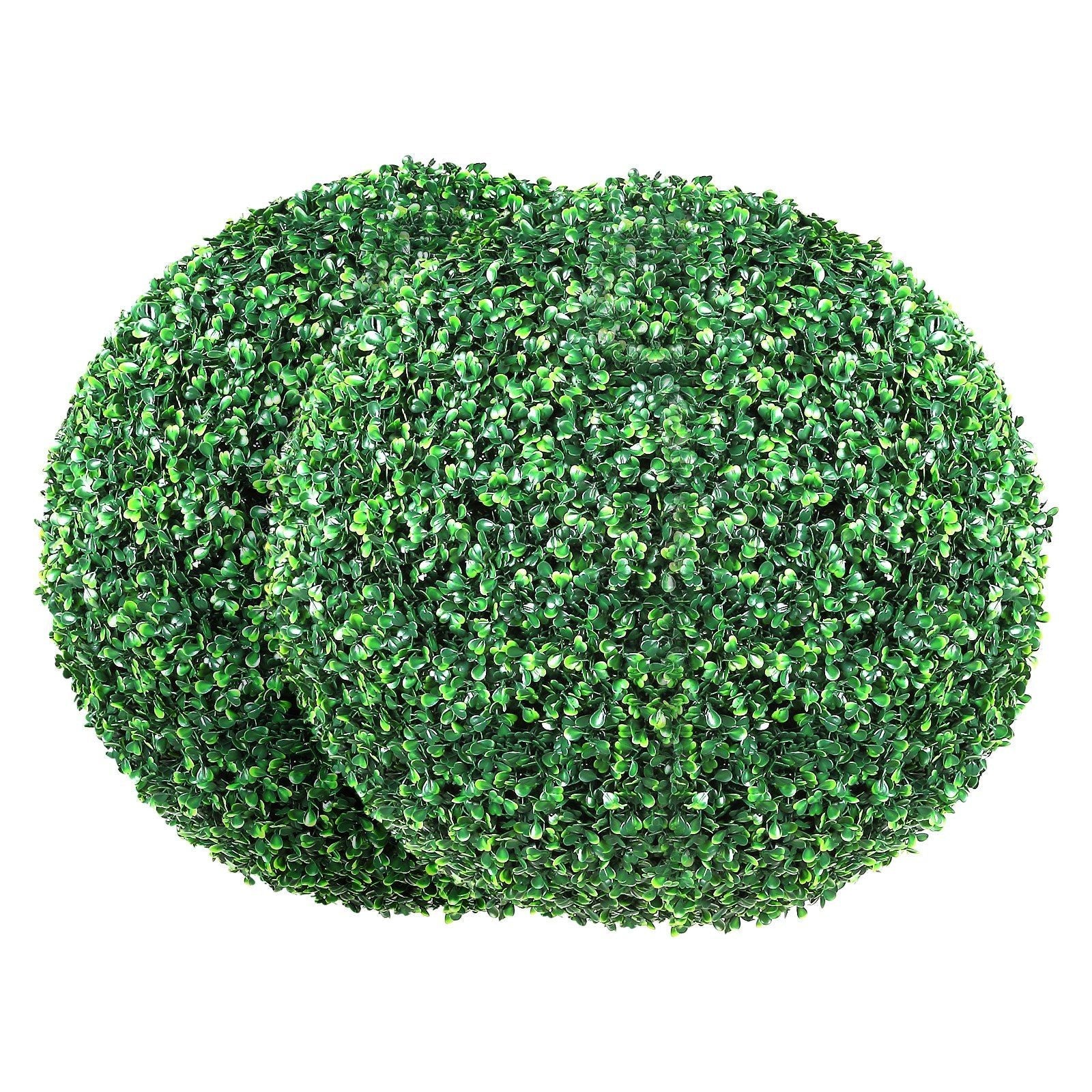 VEVOR Artificial Topiaries Boxwood Trees, 16' Tall (2 Pieces), Ball-Shape Faux Topiaries Plant, All-year Green Feaux Plant Decorative Balls for Backyard, Balcony,Garden, Wedding and Home Décor