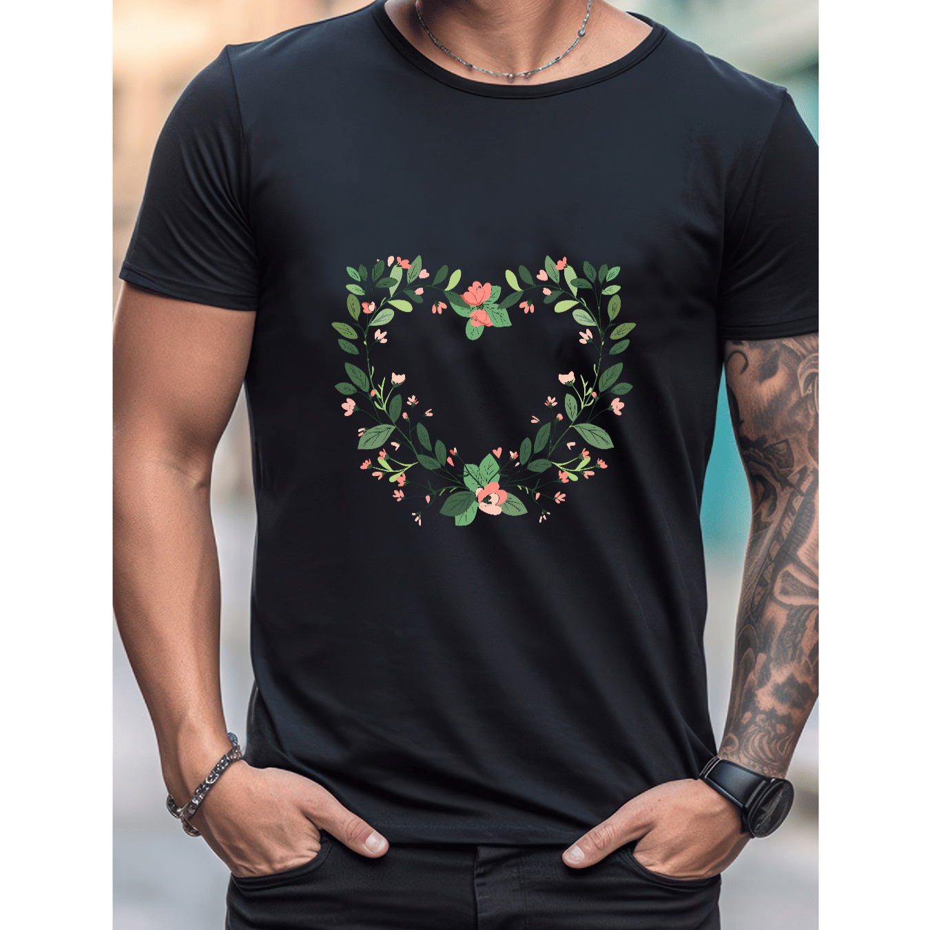 Celebrate in Style with This 100% Cotton Men's Valentine's Day Tee