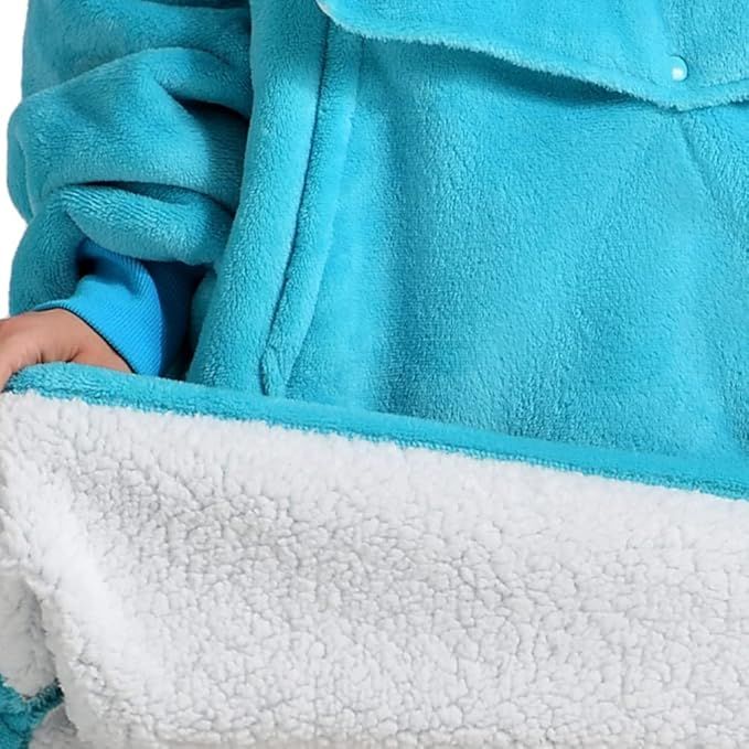 Krifey Wearable Blanket Hoodie, Oversized Sherpa Hooded as Birthday Gifts Christmas Gifts for Mom Women Girlfriend Men, Cozy Sweatshirt with Giant Pocket