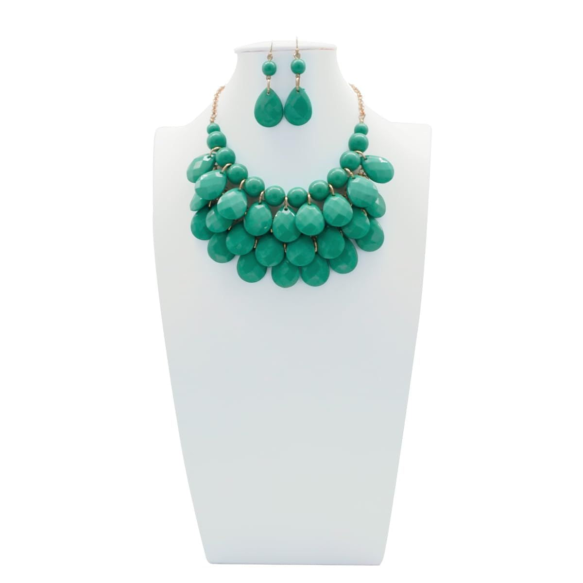 Jane Stone Fashion Statement Collar Necklace Vintage Openwork Bib Costume Jewelry