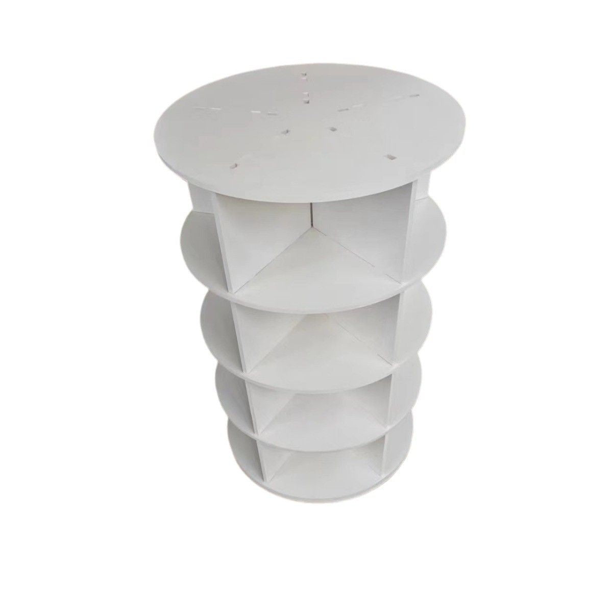7 Tier Rotating Shoe Rack Tower, Spinning Shoe Display, 360 Shoe Rack Storage Round Carousel, Vertical Handbag Rotate Shoes Closet Organization, Christmas Gift (WHITE)