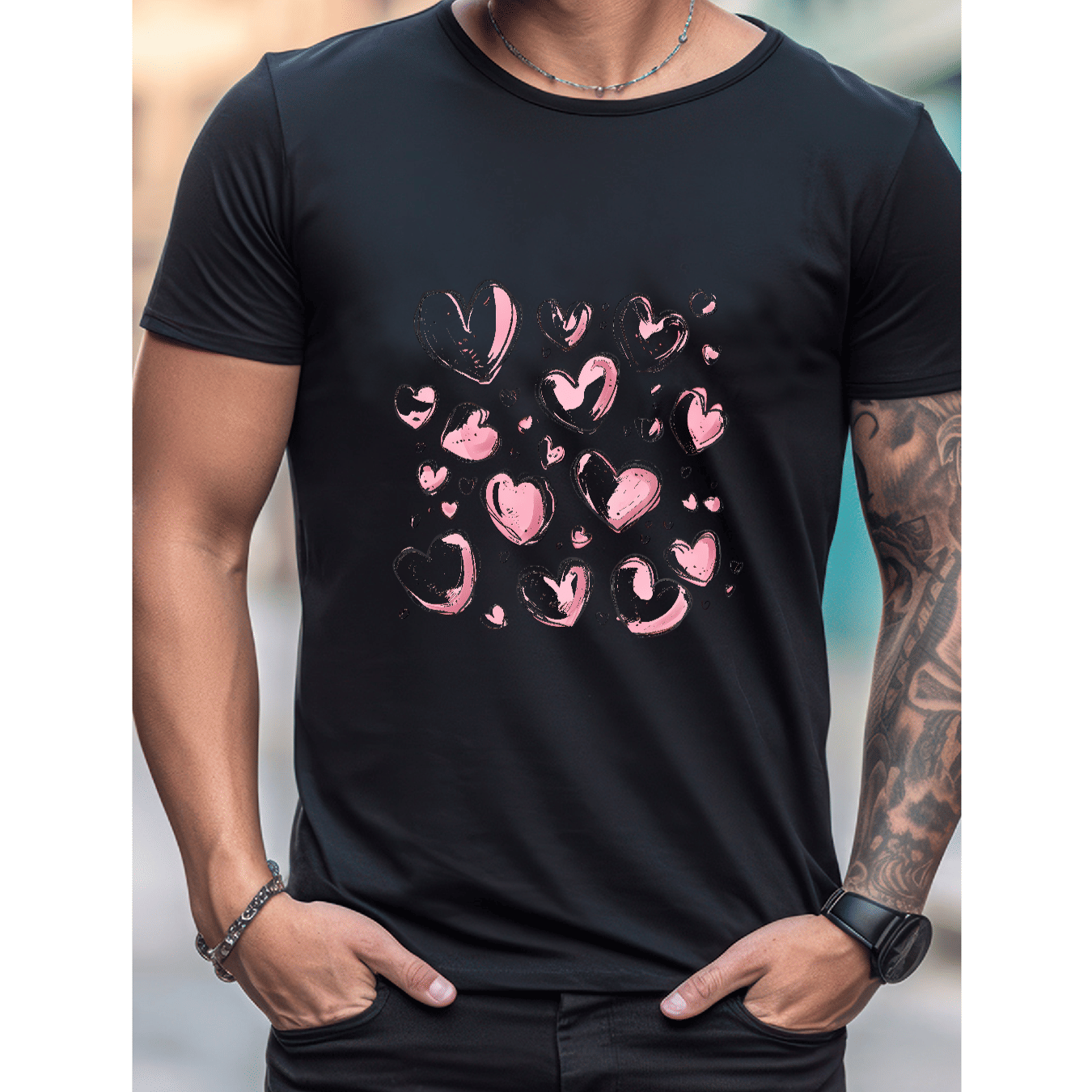 Celebrate in Style with This 100% Cotton Men's Valentine's Day Tee