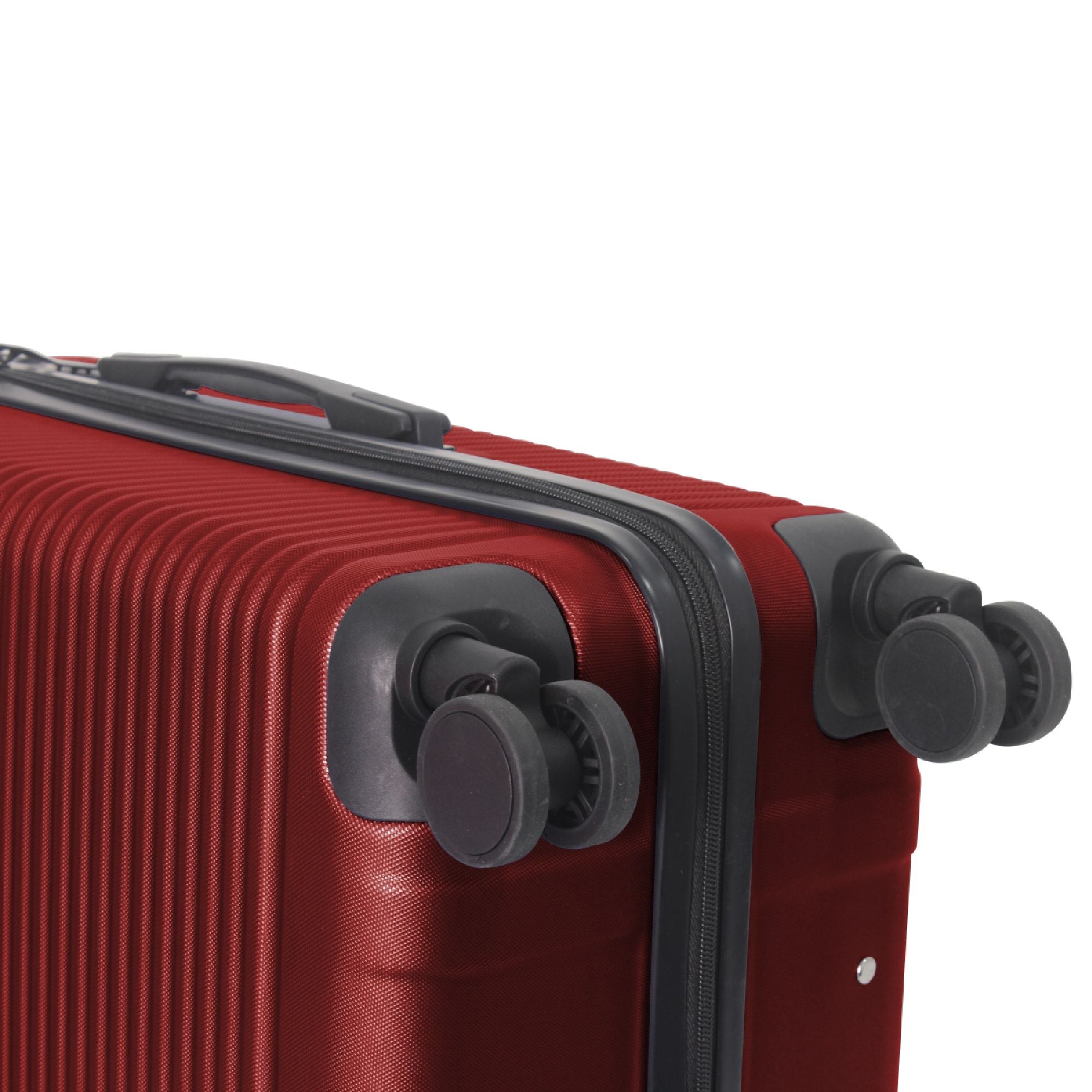 Luggage Sets ABS Hardshell 3pcs Luggage, Lightweight Durable Suitcase sets Spinner Wheels Suitcase with TSA Lock 20''24''28'' Available(WINE RED)