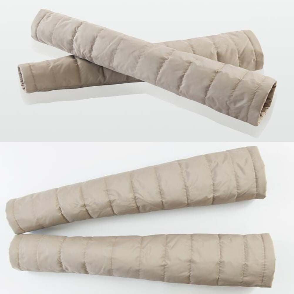 Womens Down Garment Arm Sleeve Long Fingerless Gloves Winter Warm Mittens Arm Warmer, Khaki