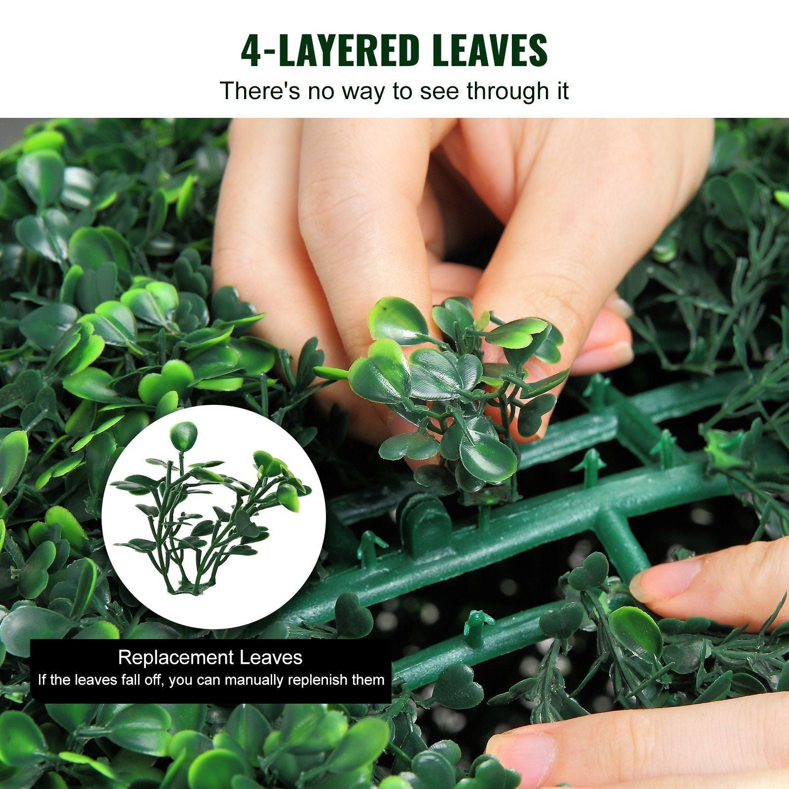 VEVOR Artificial Topiaries Boxwood Trees, 16' Tall (2 Pieces), Ball-Shape Faux Topiaries Plant, All-year Green Feaux Plant Decorative Balls for Backyard, Balcony,Garden, Wedding and Home Décor