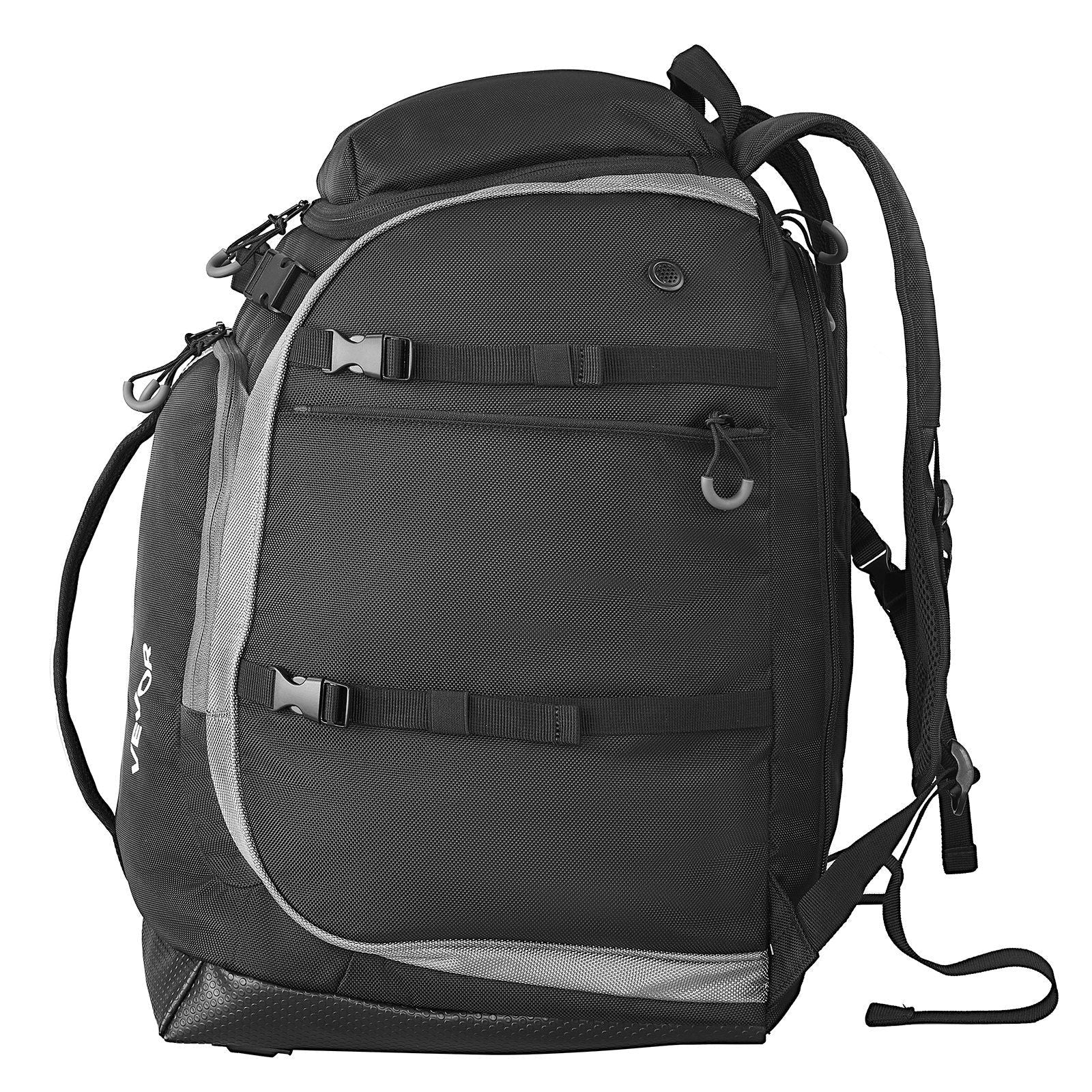 Ski Boot Bag Snowboard Boots Travel Backpack 55L Waterproof Oxford Black