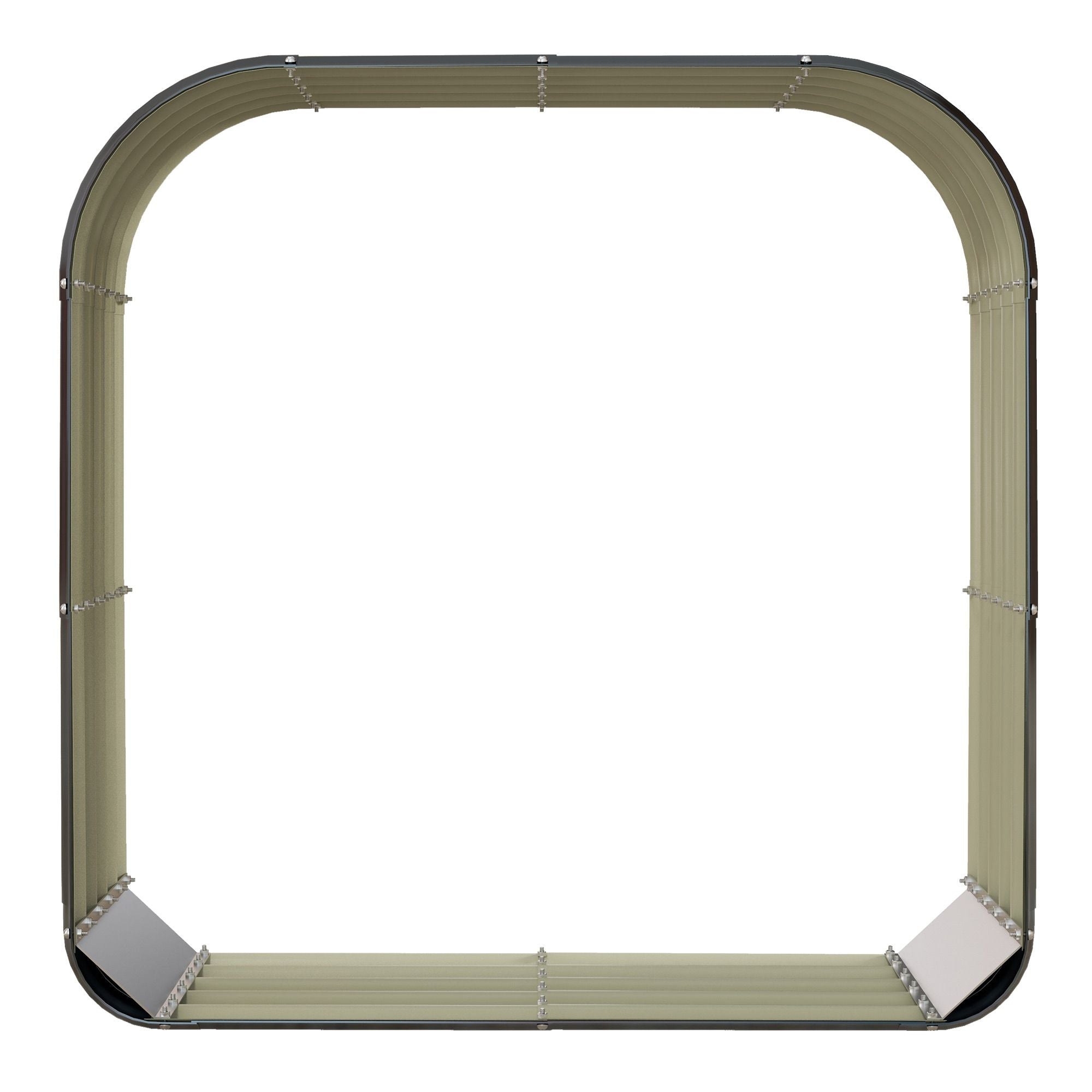 Outsunny Wood Shed Galvanized Steel Firewood Storage Rack with Rubberized Edge for Safety, 4.7' x 1.4' x 4.7'