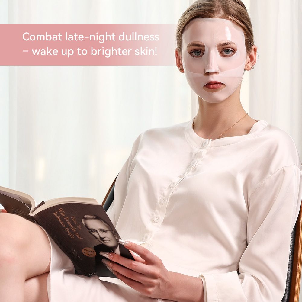 5 SHEETS/BOX Deep Collagen Anti Wrinkle Lifting Mask Pink to Transparent Collagen Mask Skincare Facial Masks for Women Skin Care Brightening Tone Correction % Radiance