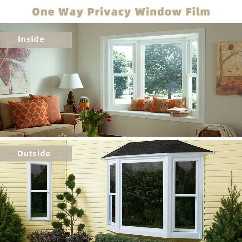 One Way Mirror Window Film Heat UV Reflective Privacy Tint Foil For Home Office
