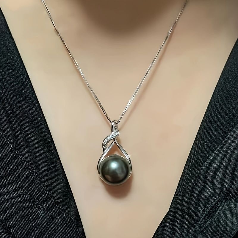 Lxalry Women's Handmade Tahitian-Black Pearl Necklace is the perfect gift for women for birthday, anniversary, Christmas gifts Wife--gift for wife Wedding birthday, anniversary jewelry-mom, girlfriend