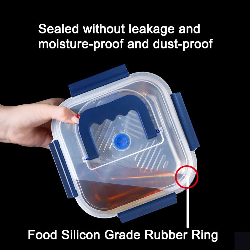 Yakimoto 2/4/6/8/10 PCS Extra-Large Stainless Steel Food Storage Containers With Blue Lids - Deep Design, Airtight Seal, Perfect For Refrigerator Organization, Meal Prep, Lunch Boxes & Kitchen Pantry