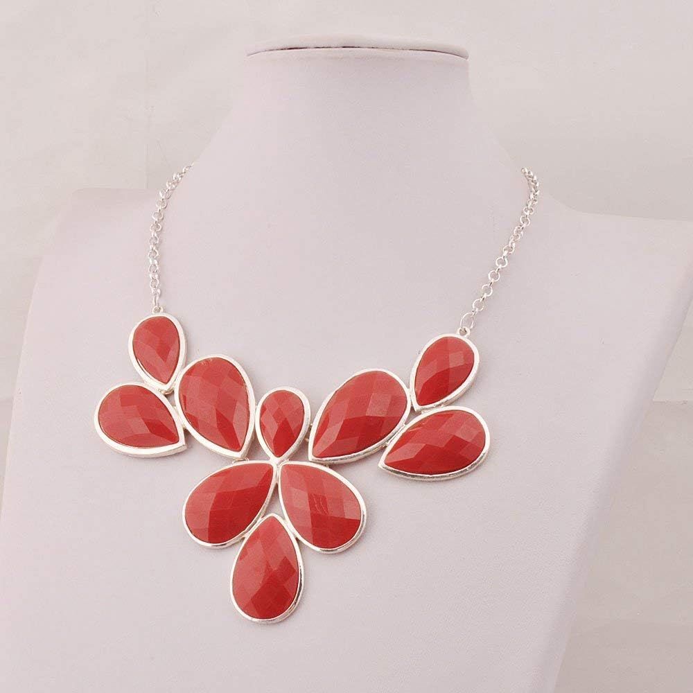 Jane Stone Fashion Statement Collar Necklace Vintage Openwork Bib Costume Jewelry