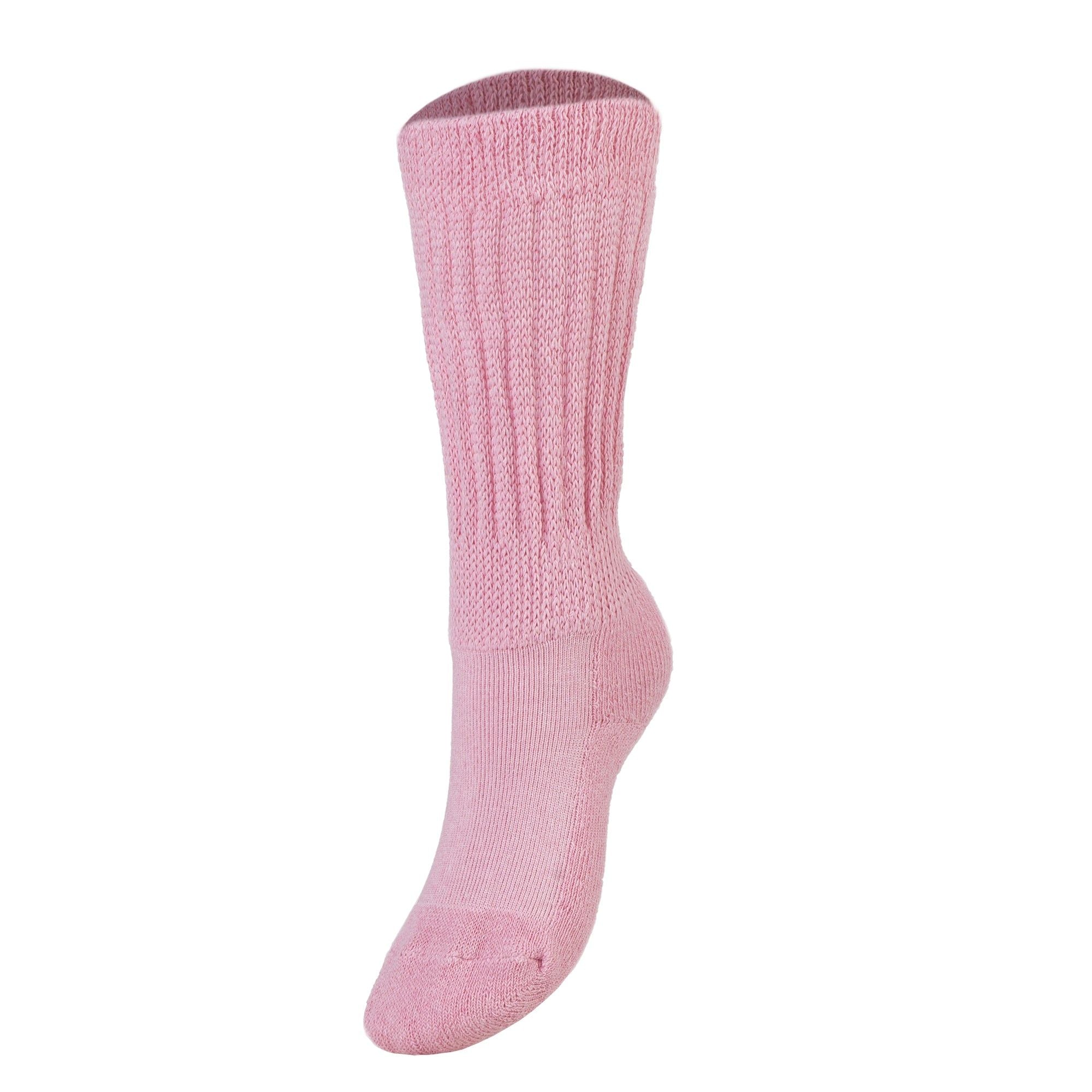 Pink Kids Slouch Socks 1 Pair Cotton Knee High Kids Socks