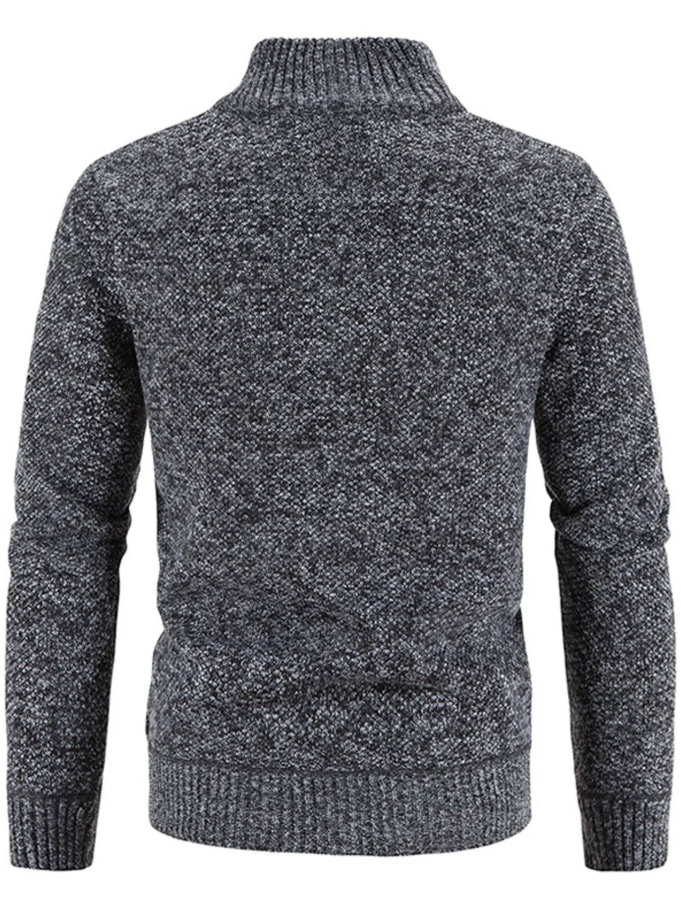 Men's Plus Size Zip-Up Long Sleeve Cardigan