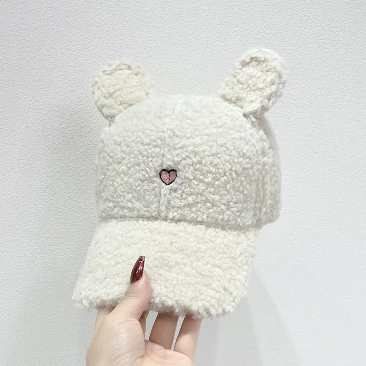 Cute Fluffy Bear Ears Winter Hat