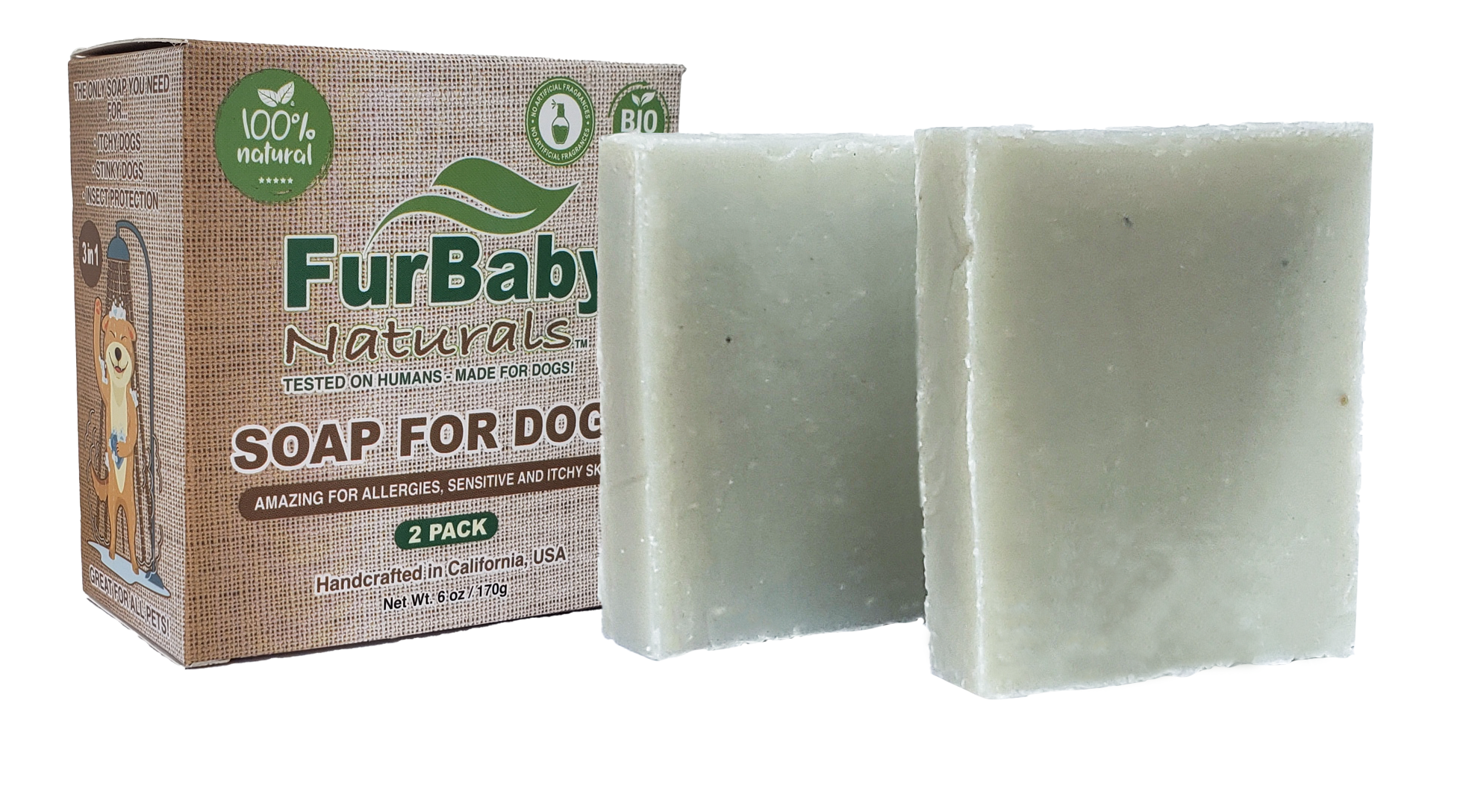 Furbaby Naturals: Dog Soap Pack Of Two