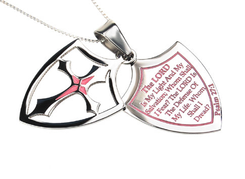 2 Piece Shield Cross Necklace