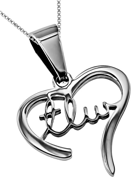 Handwriting Heart Necklace