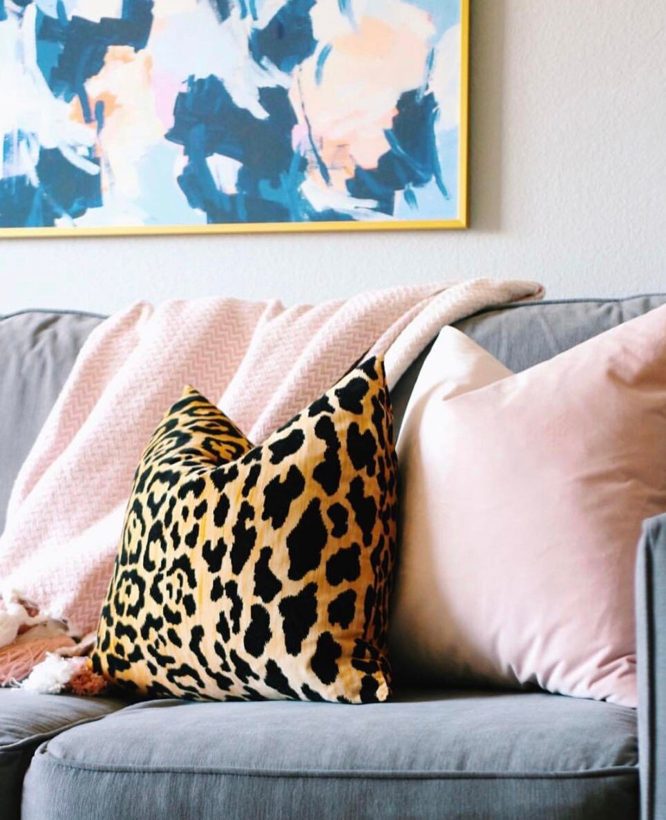 Plush Velvet Pillow Cover - Blush