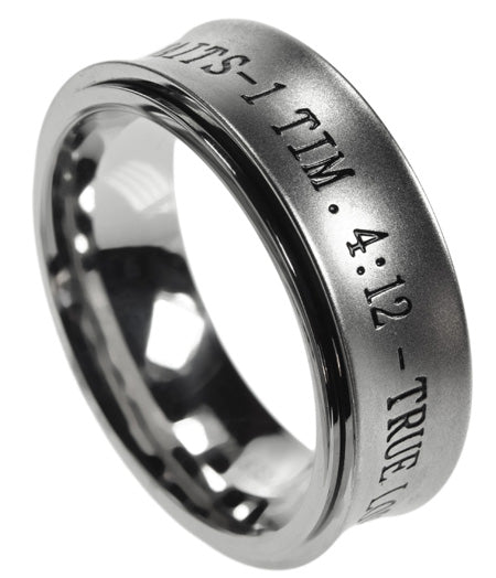 Silver Spinner Ring - True Love Waits