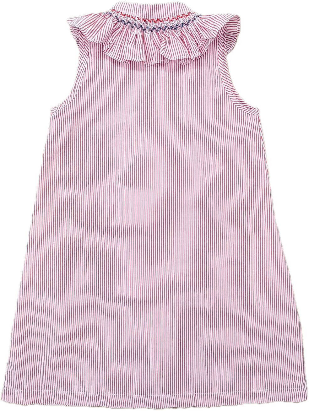 Molly Anne Dress in Red Seersucker