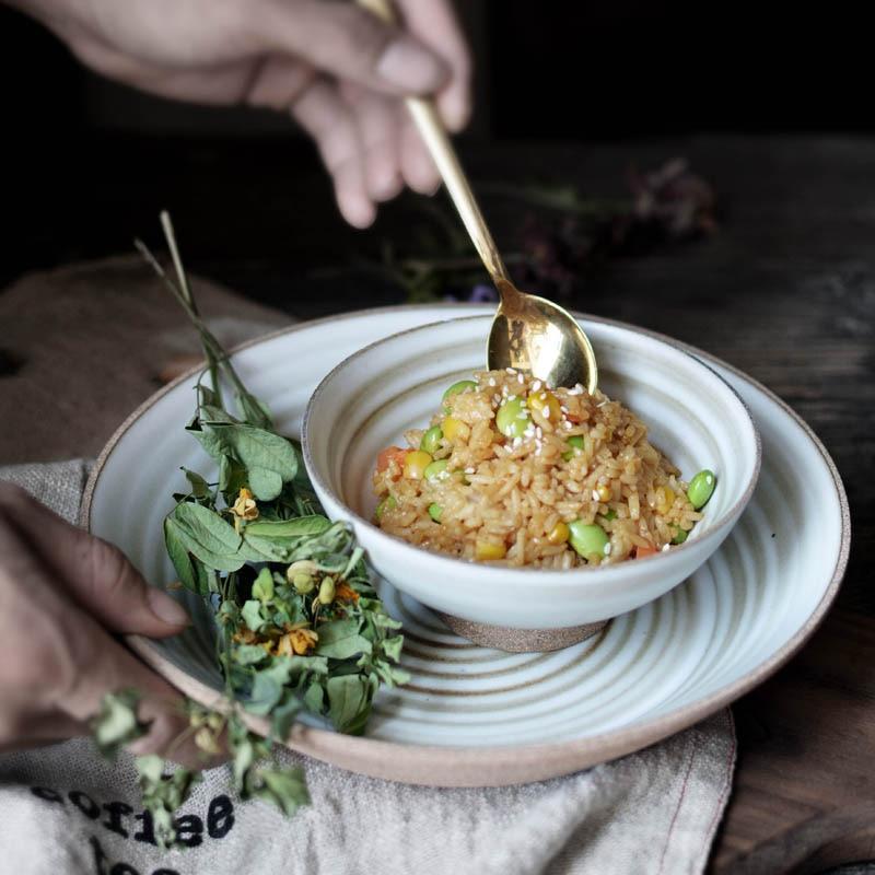 Hand-made Japanese Style Plates And Bowls