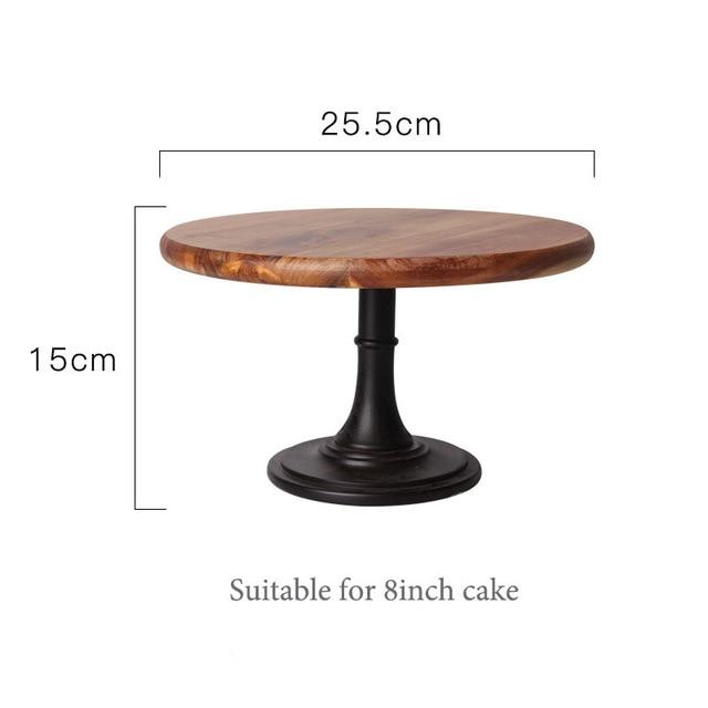 Tall European Wooden Cake Tray