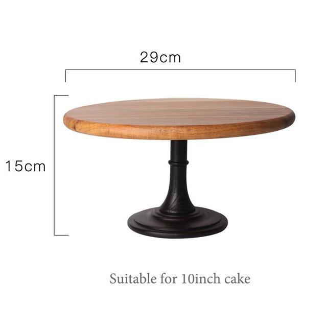 Tall European Wooden Cake Tray
