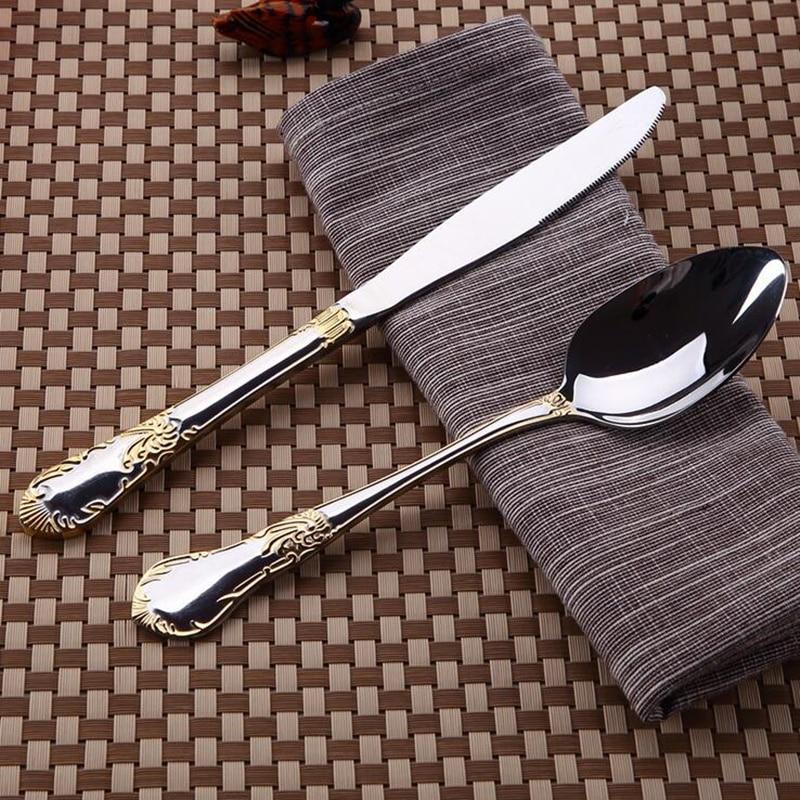 Elizabeth Silver Stainless Steel Flatware Set 24-Piece