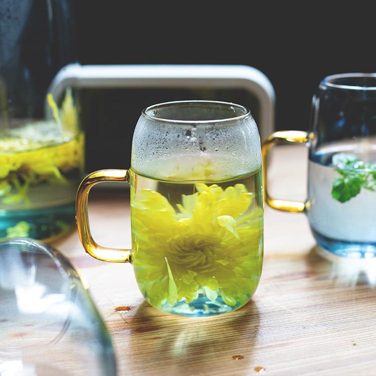 Colored Glass Carafe and Glass Set