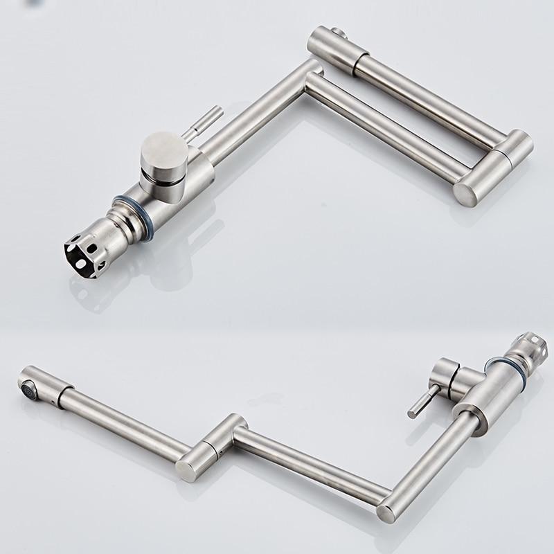Edison Single-Hole Retractable Folding Kitchen Sink Faucet