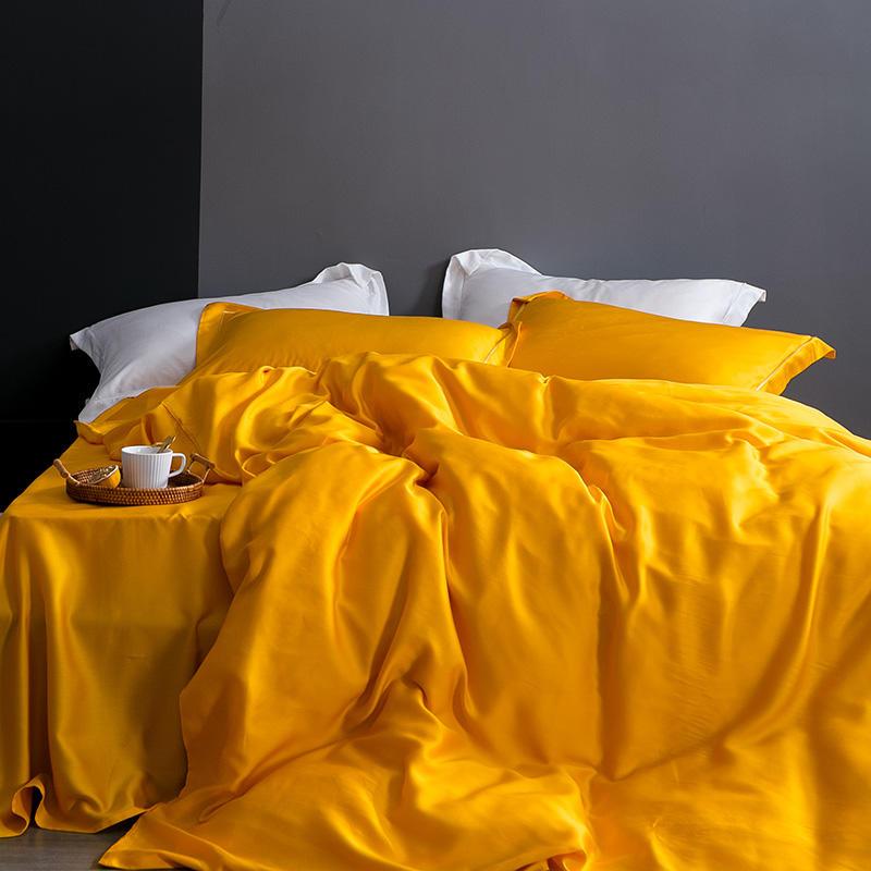 Karen Solid Color Lyocell Duvet Cover Set