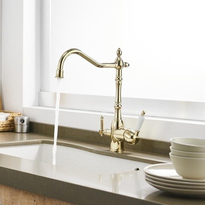 Isaac Single-Hole Dual-Handle Kitchen Sink Faucet