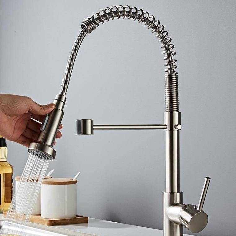 Johannes Swivel Spout Pull-Down Single-Hole Kitchen Sink Faucet