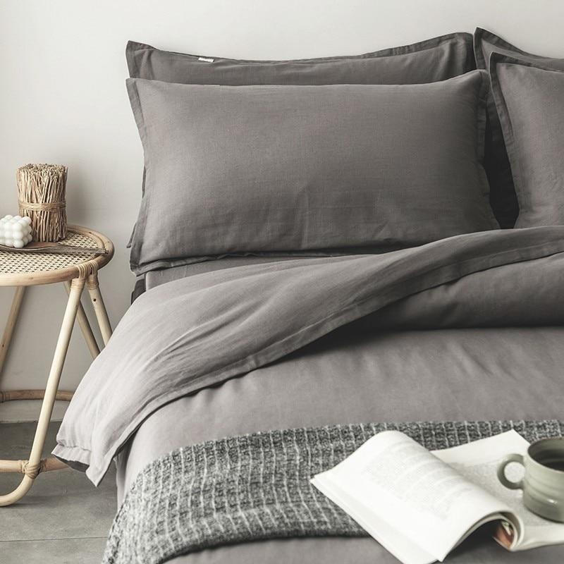 Emma Duvet Cover Set With Ropes 55% Cotton 45% Linen