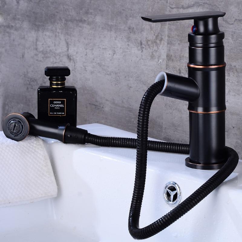 Langfoss Pull-Out Single-Hole Bathroom Faucet