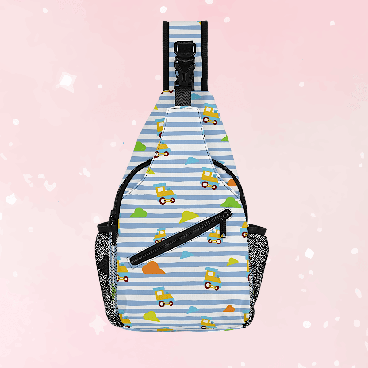 Choo-Choo Stripes Unisex Crossbody Bag