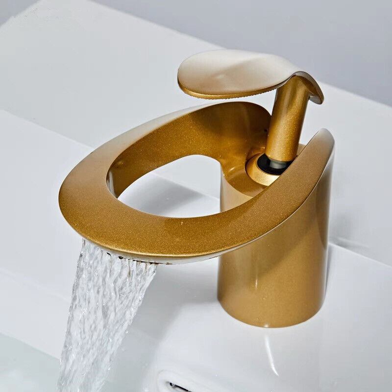 LunaMist Modern Single Handle Vessel Bathroom Faucet with Round Hollowing Design