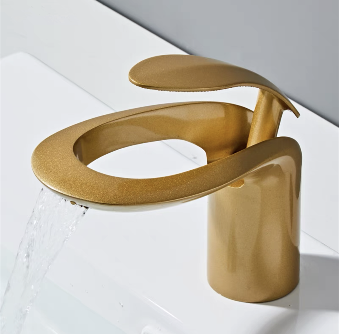 LunaMist Modern Single Handle Vessel Bathroom Faucet with Round Hollowing Design