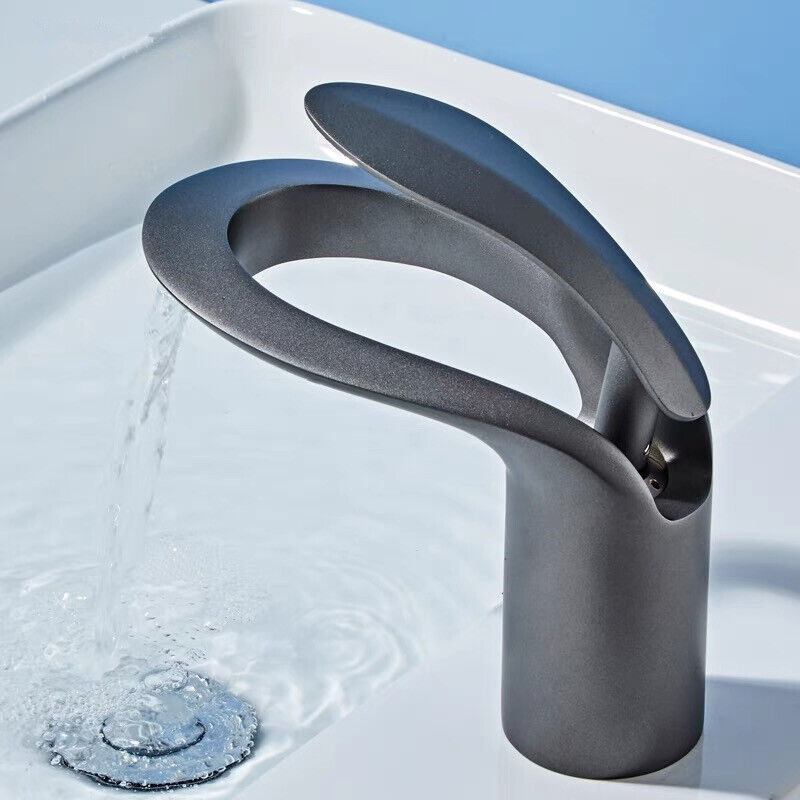 LunaMist Modern Single Handle Vessel Bathroom Faucet with Round Hollowing Design