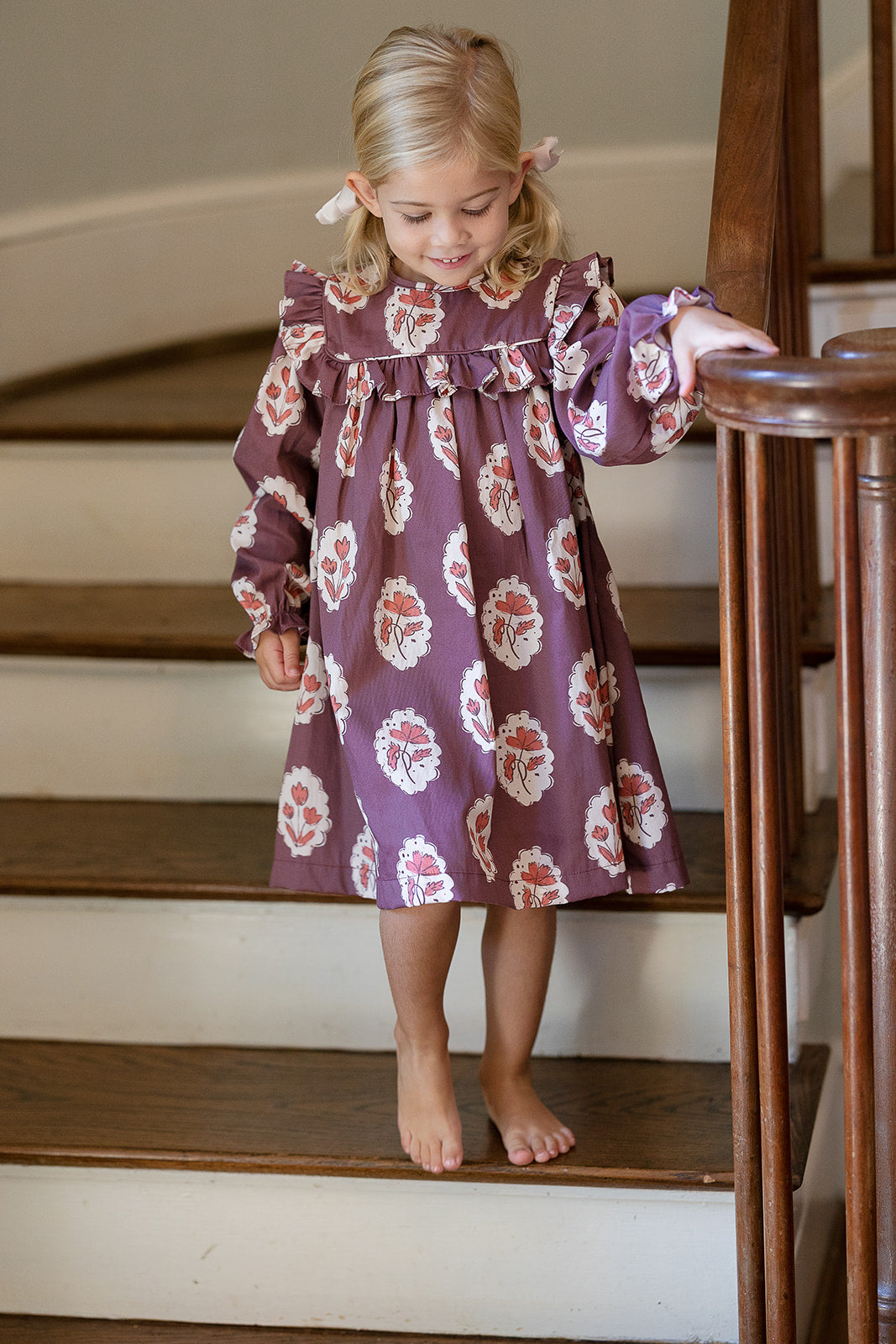 Britta Dress in Intaglio Maroon