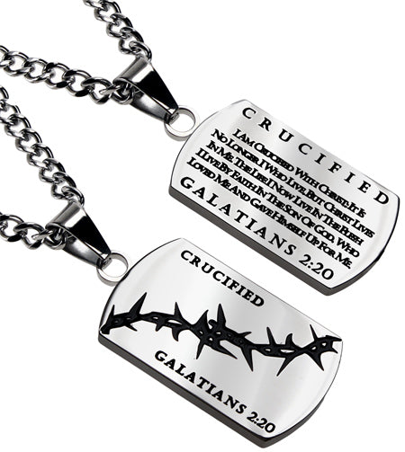 Crown of Thorns Dog Tag Necklace