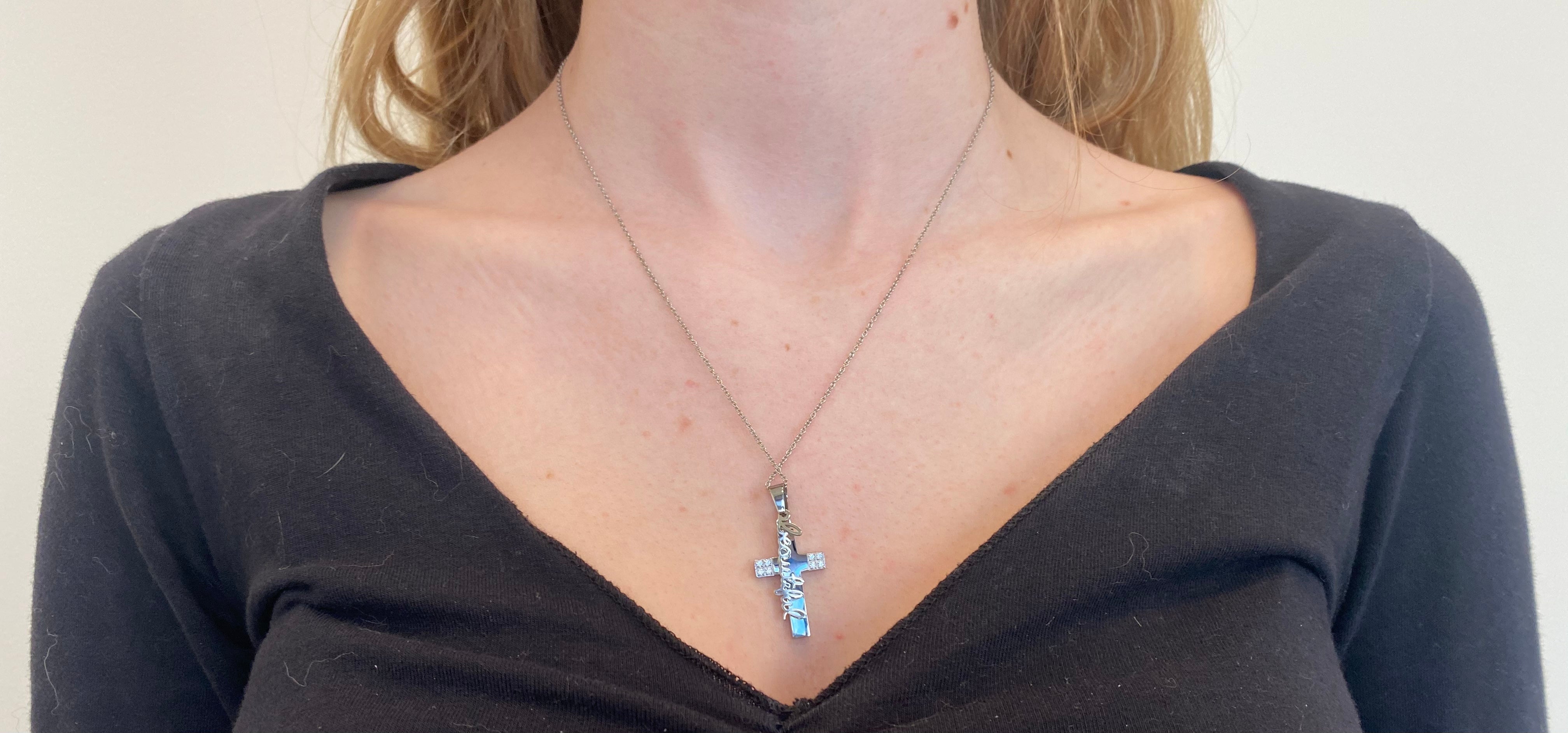 CZ Handwriting Necklace