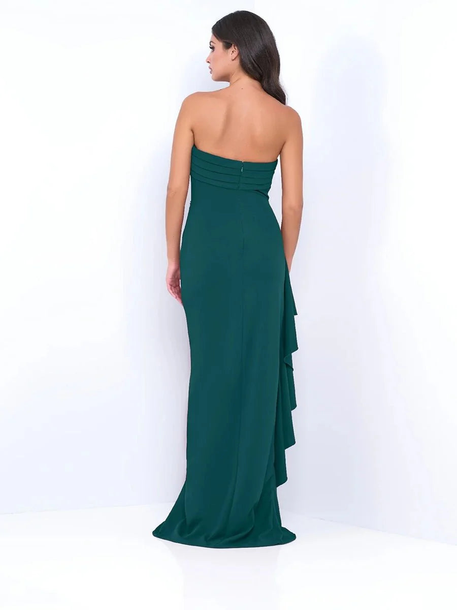 Yaser Strapless Split Long Dress